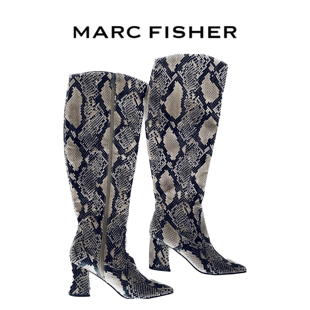 Marc Fisher Retie2 Snakeskin Knee High Boots 🐍